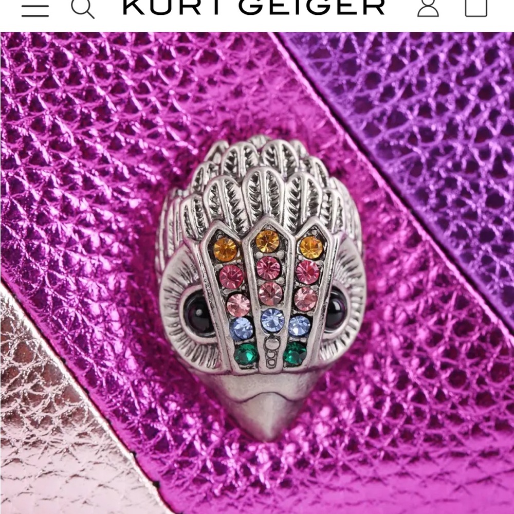 Kurt Geiger London Kensington leather chain wallet - Picture 5 of 7